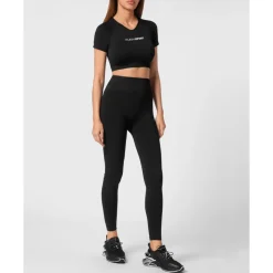 Camiseta Corta Sin Costuras con Cuello en V