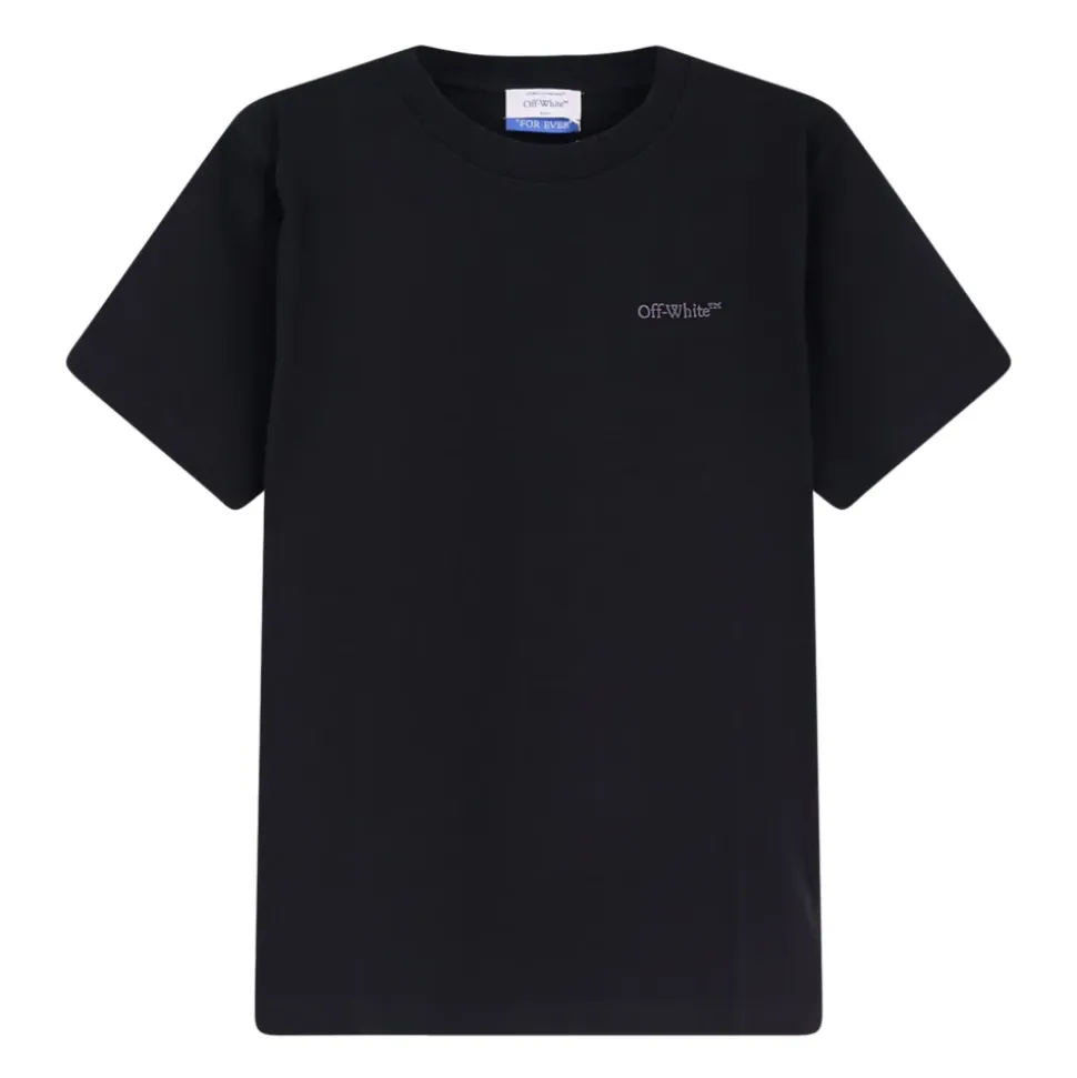 Camiseta de Algodón con Cuello Redondo
