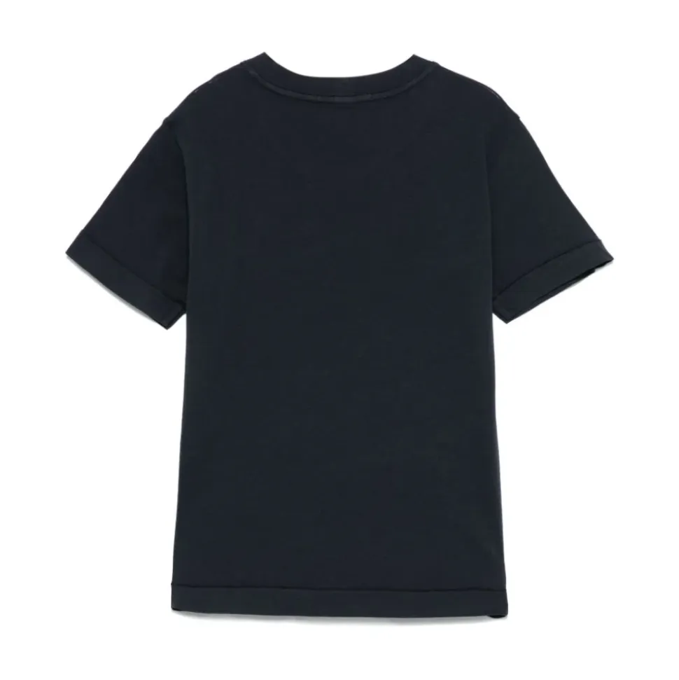 Camiseta de Algodón con Cuello Redondo