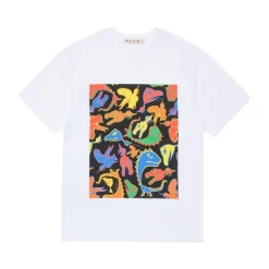 Camiseta de algodón con estampado de dinosaurio