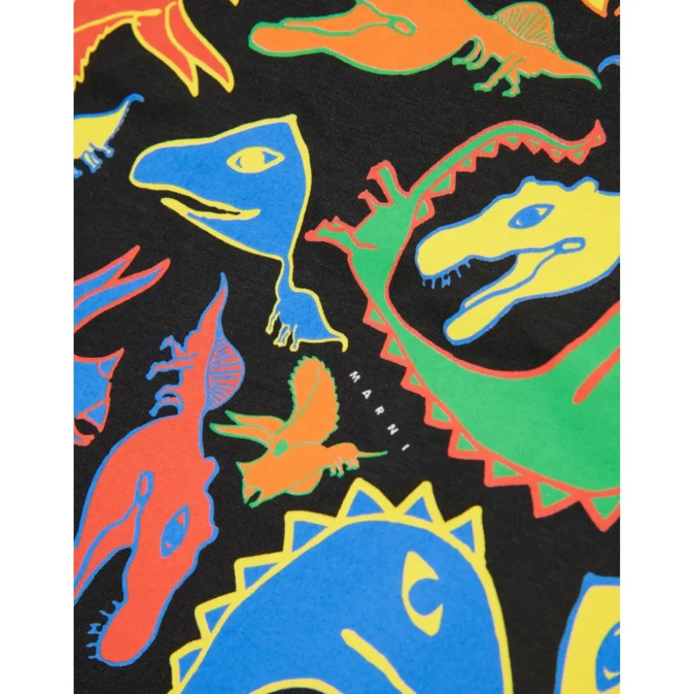Camiseta de algodón con estampado de dinosaurio