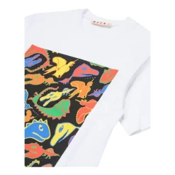 Camiseta de algodón con estampado de dinosaurio