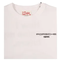 Camiseta de algodón con estampado y bordado
