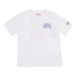 Camiseta de algodón con estampado y bordado