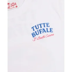Camiseta de algodón con estampado y bordado