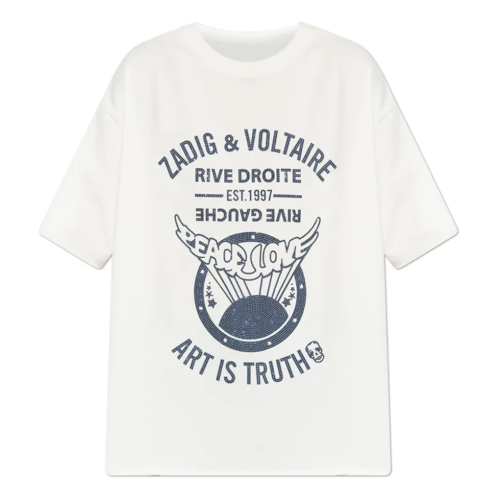 Camiseta de algodón con logo