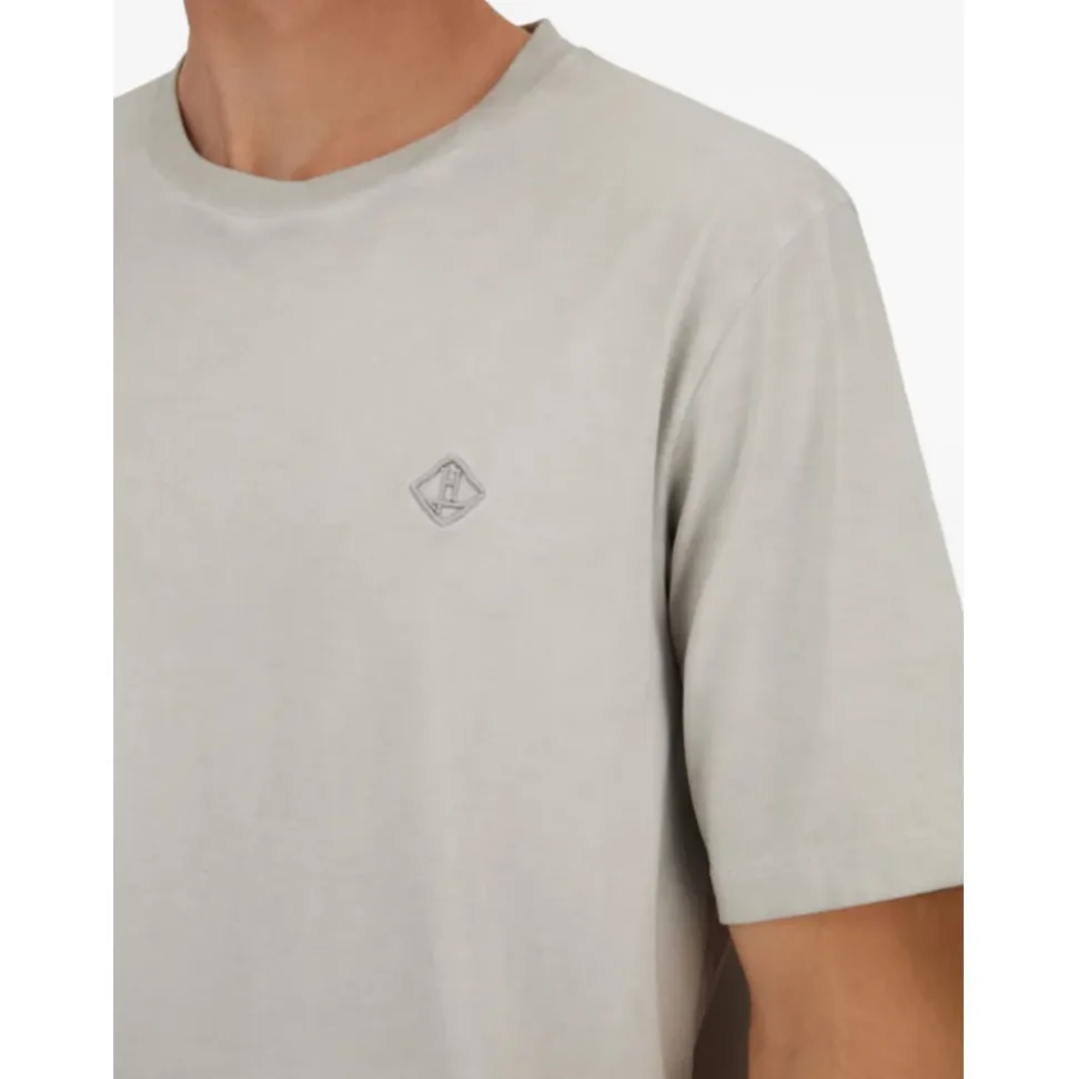 Camiseta de algodón con logo bordado