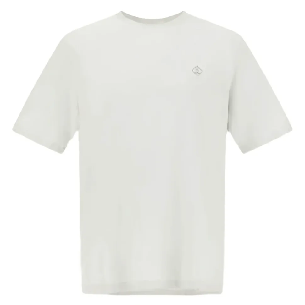 Camiseta de algodón con logo bordado
