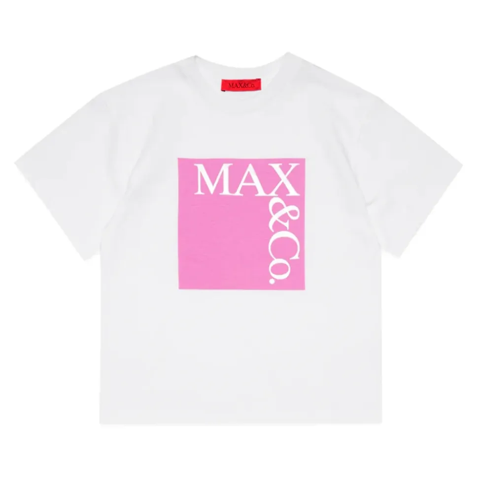 Camiseta de algodón con logo extragrande