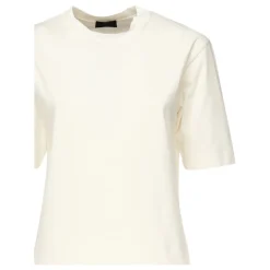 Camiseta de Algodón con Parche de Logotipo de Silicona