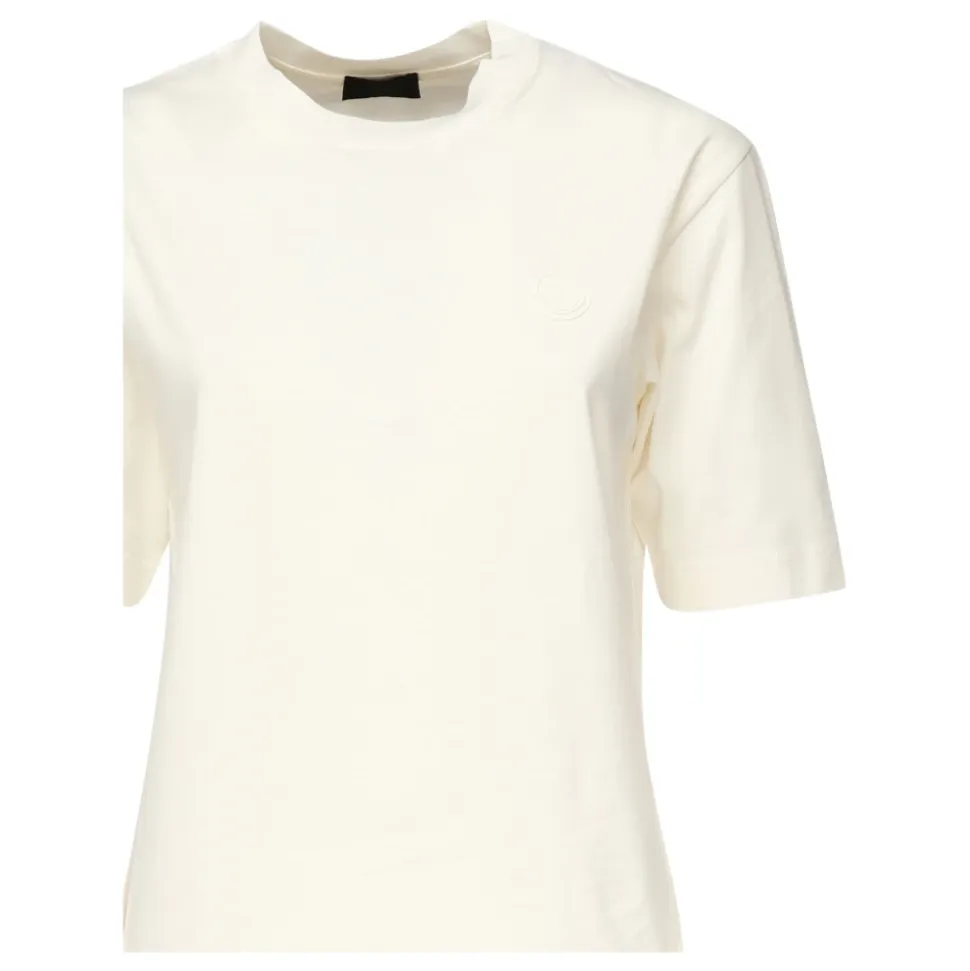 Camiseta de Algodón con Parche de Logotipo de Silicona