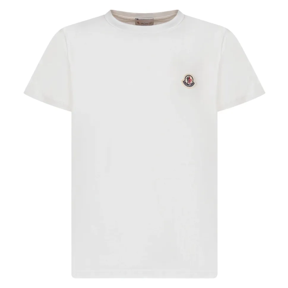 Camiseta de algodón con parche del logo (Paquete de tres)