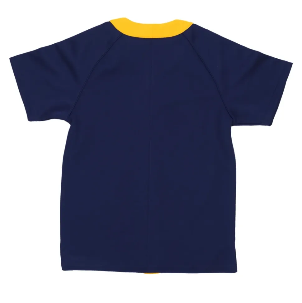 Camiseta de Baloncesto Azul Oscuro/Amarillo