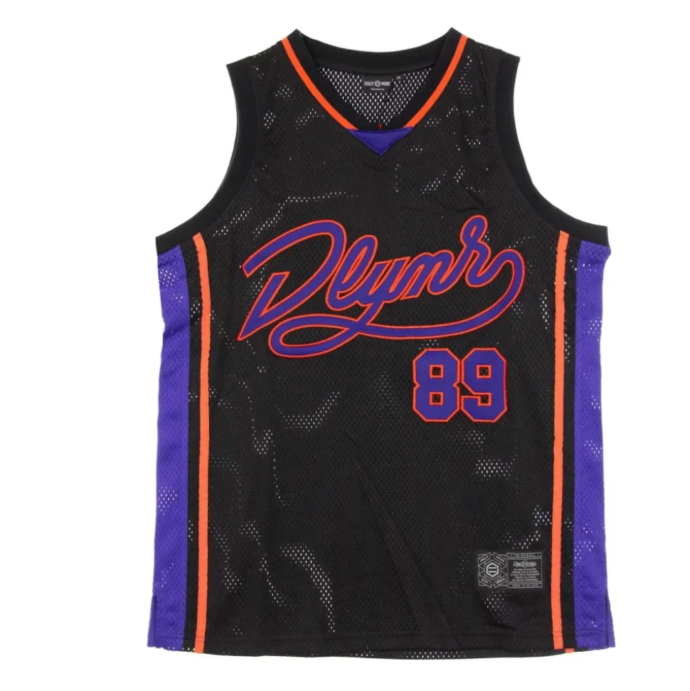 Camiseta de baloncesto negra/morada