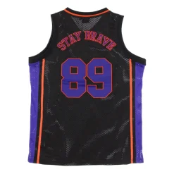 Camiseta de baloncesto negra/morada