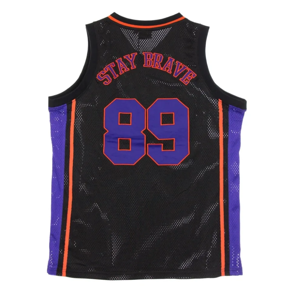 Camiseta de baloncesto negra/morada