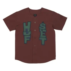 Camiseta de Béisbol Chaqueta con Botones Manga Corta