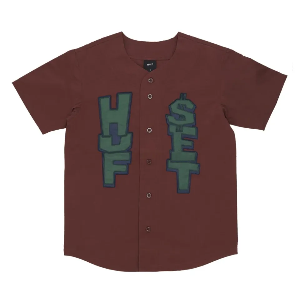Camiseta de Béisbol Chaqueta con Botones Manga Corta