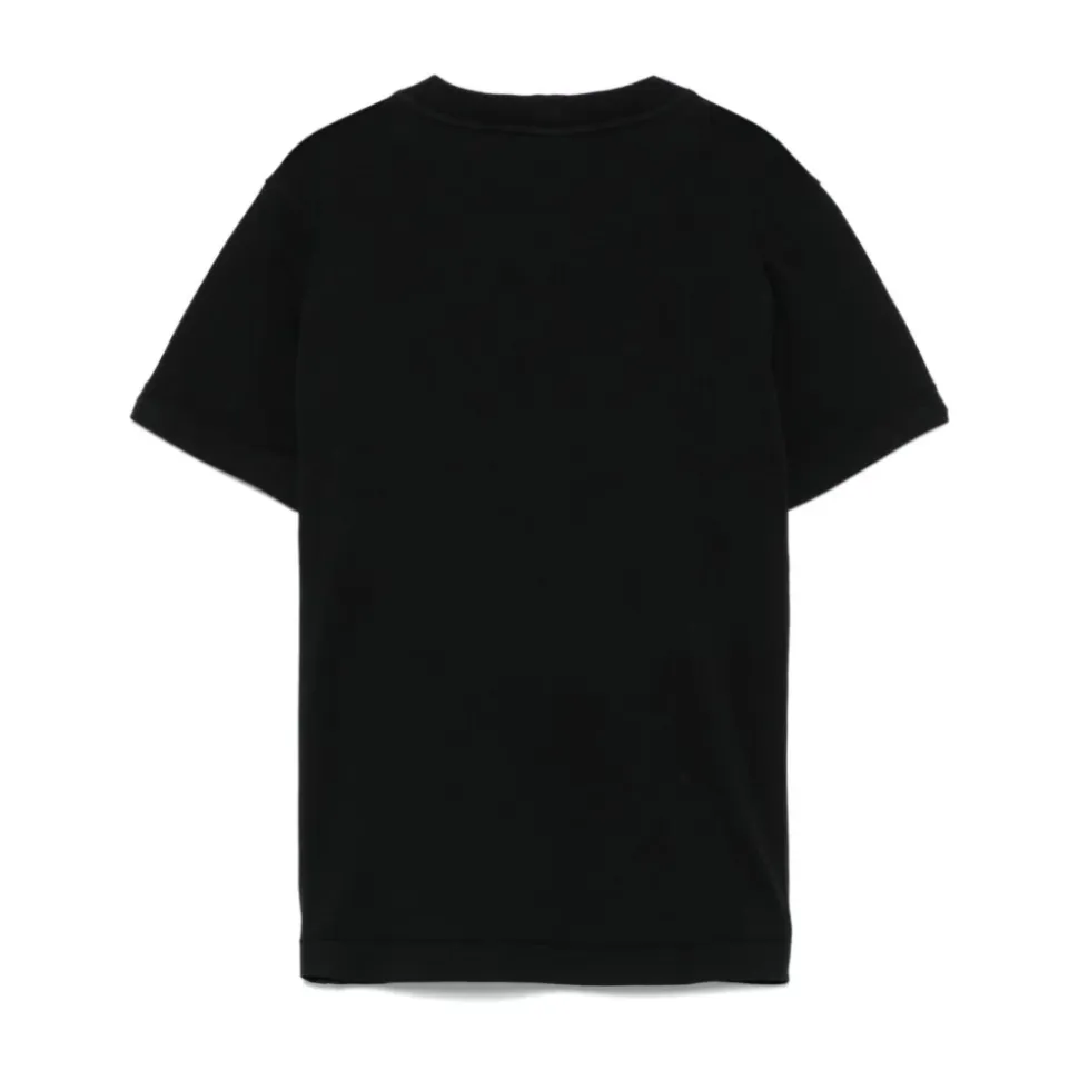 Camiseta de Cuello Redondo Acanalado