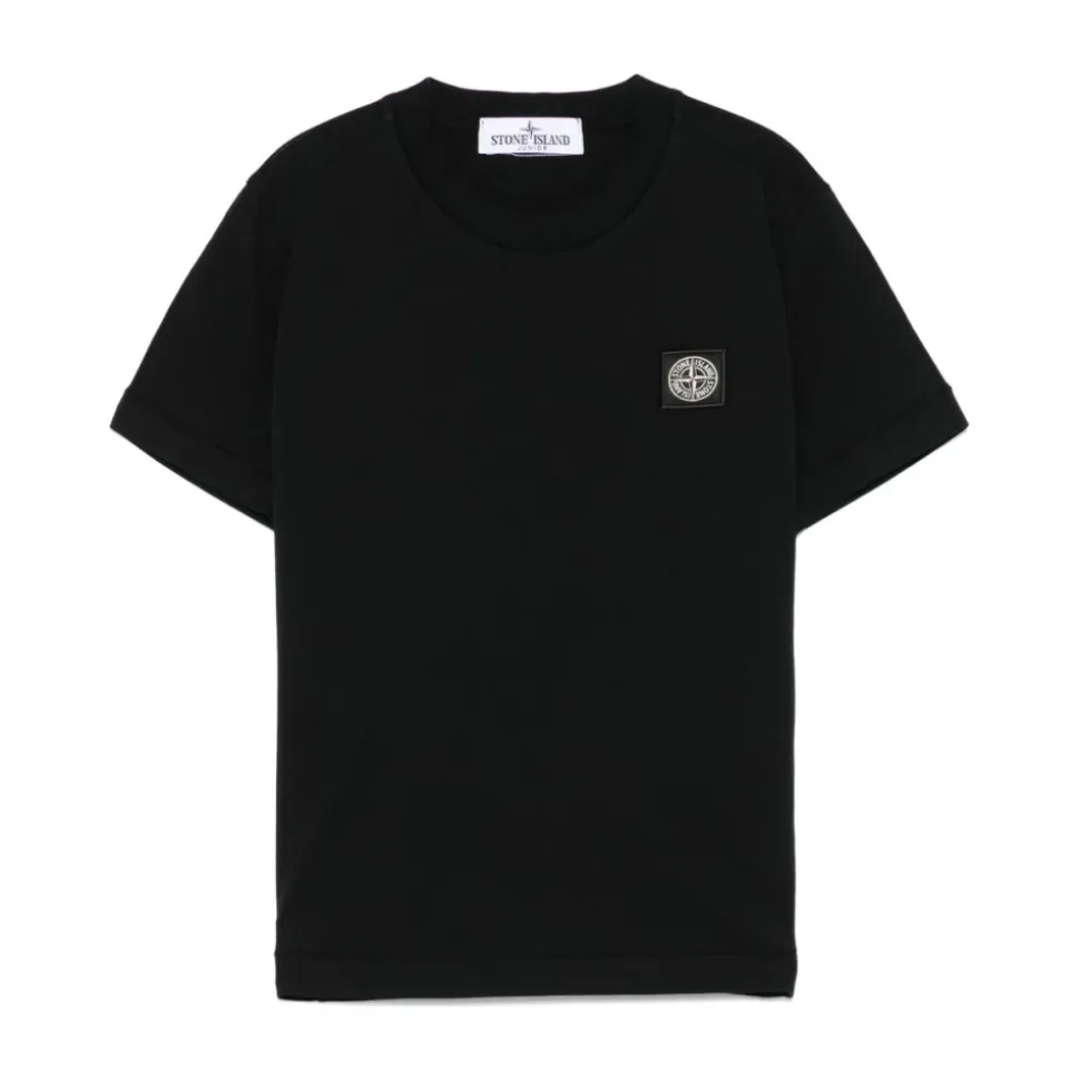 Camiseta de Cuello Redondo Acanalado