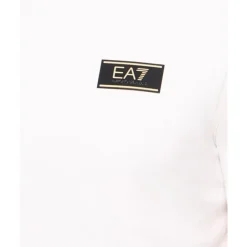 Camiseta de cuello redondo con parche del logo