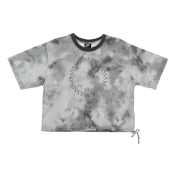 Camiseta de cuello redondo de malla y manga corta