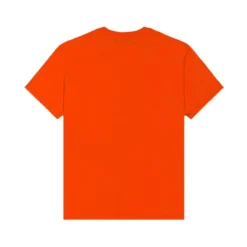 Camiseta de Logo Básico Naranja de Algodón
