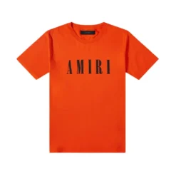 Camiseta de Logo Básico Naranja de Algodón