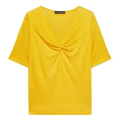 Camiseta de lyocell con nudo frontal