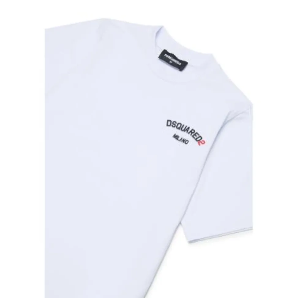 Camiseta de manga corta con cuello redondo y logo