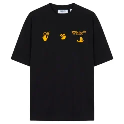 Camiseta de manga corta con firma contorneada de corte entallado