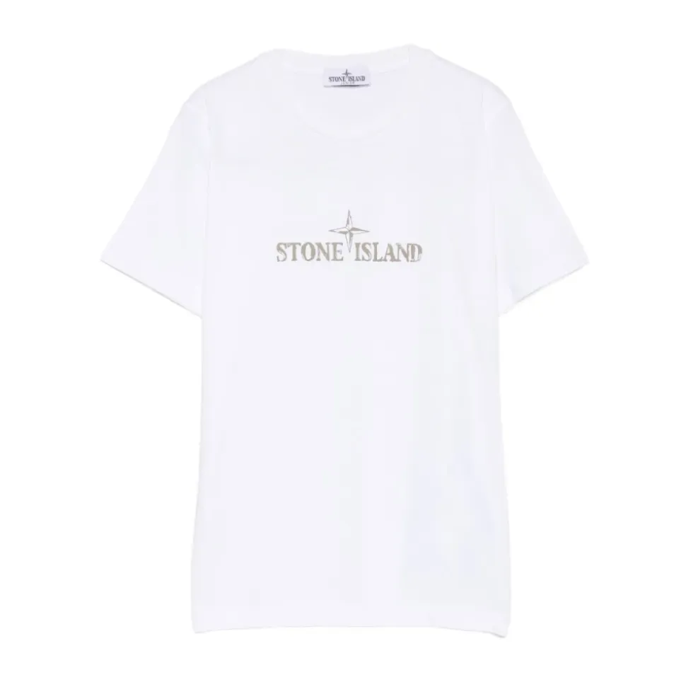 Camiseta de manga corta con parche de brújula