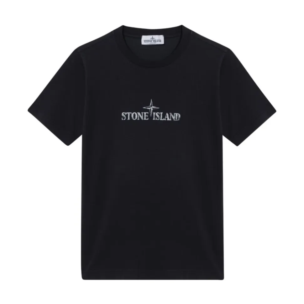 Camiseta de manga corta con parche de brújula