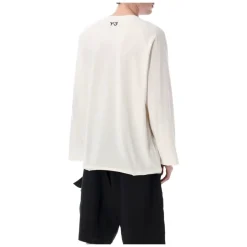 Camiseta de manga larga con borde sin rematar y 3 bandas