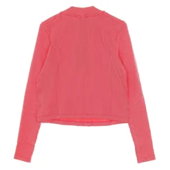Camiseta de Manga Larga con Textura de Canalé Bicolor