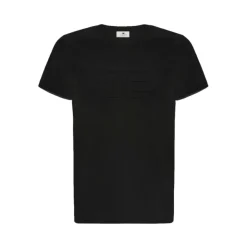 Camiseta de punto con logo bordado