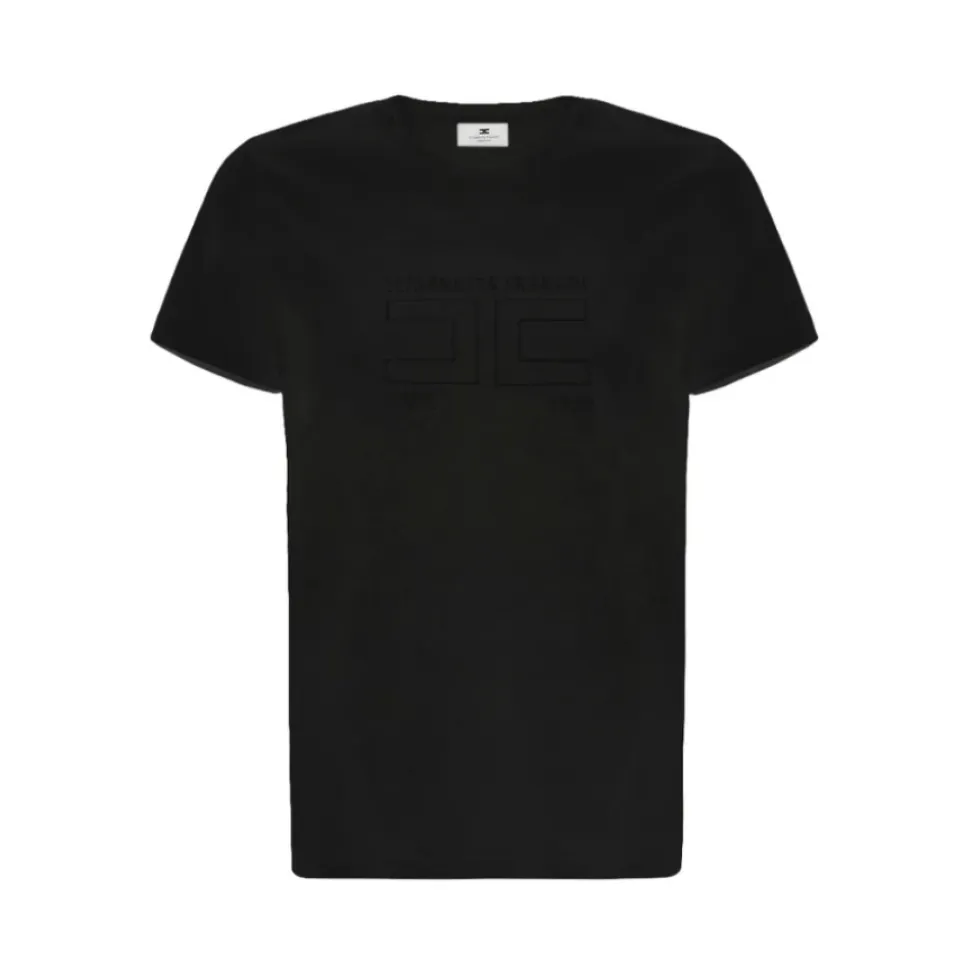 Camiseta de punto con logo bordado