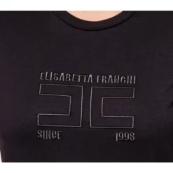 Camiseta de punto con logo bordado