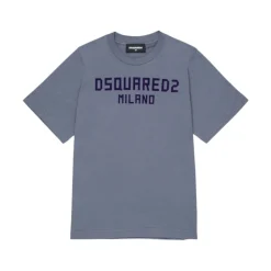 Camiseta de punto con logo flocado