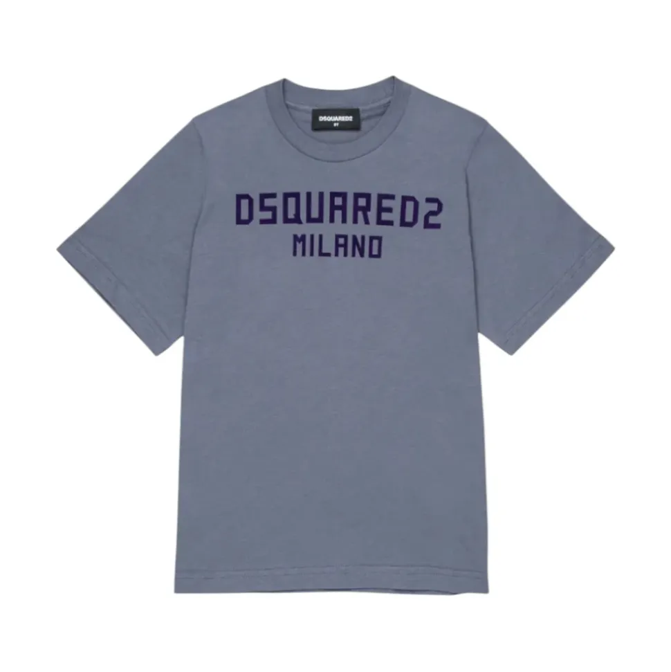Camiseta de punto con logo flocado