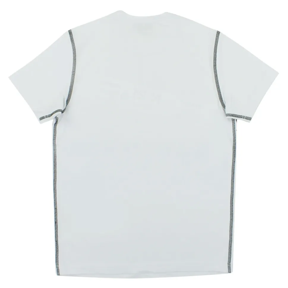 Camiseta de punto de algodón con logo en cursiva