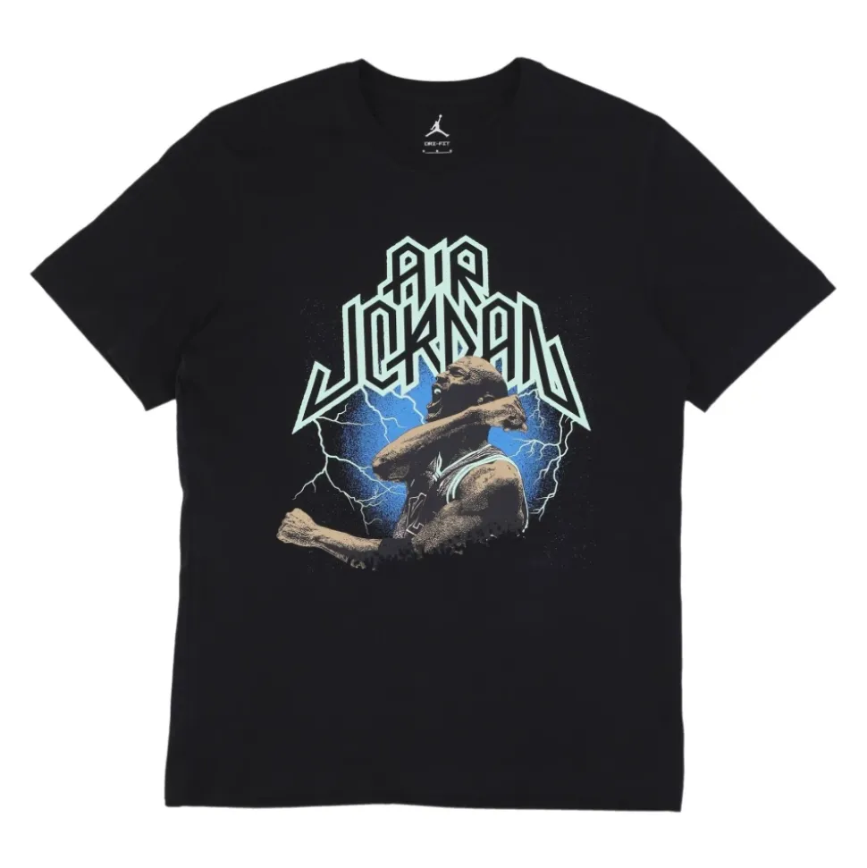 Camiseta Gráfica Negra | Espuma Menta Manga Corta