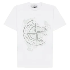 Camiseta Junior de Algodón con Estampado de Logo