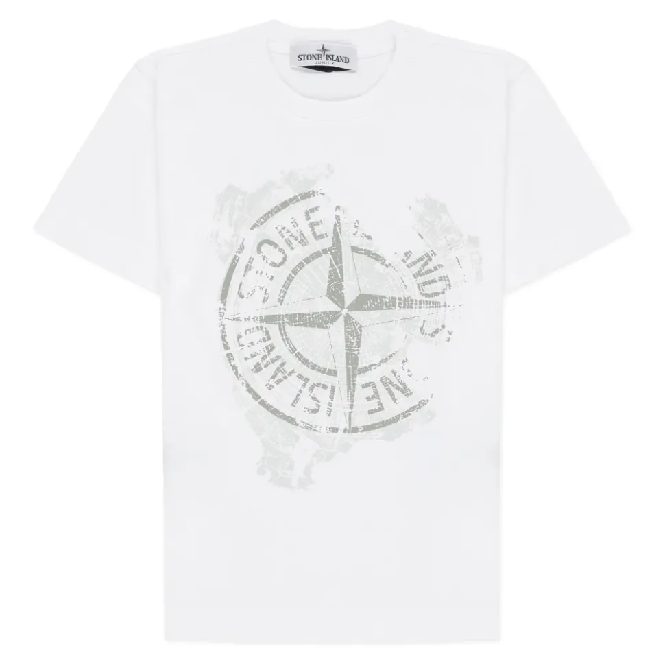 Camiseta Junior de Algodón con Estampado de Logo