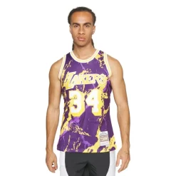 Camiseta Lakers Doodle Swingman Blanca