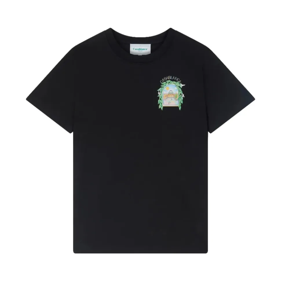 Camiseta Negra Arco de Tenis