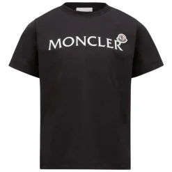 Camiseta negra con logo para niños