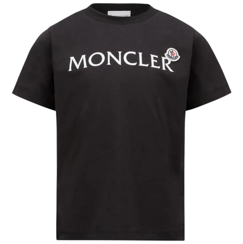 Camiseta negra con logo para niños