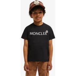 Camiseta negra con logo para niños