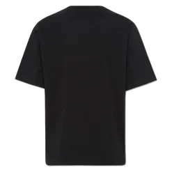 Camiseta Negra Iconica Estampada Cuello Redondo